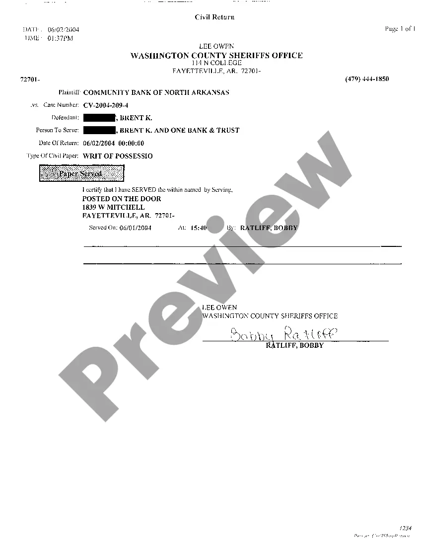 Preview A15 Writ of Possession