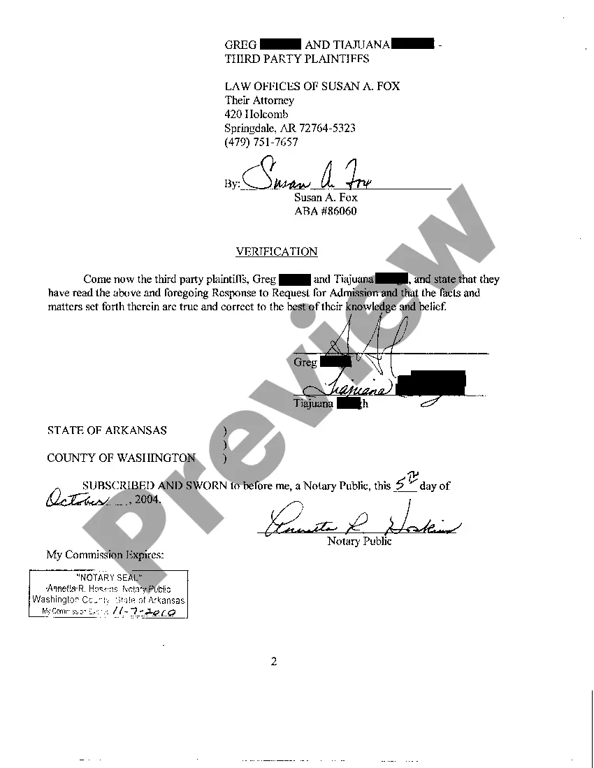 Preview A14 Response To Request For Admission