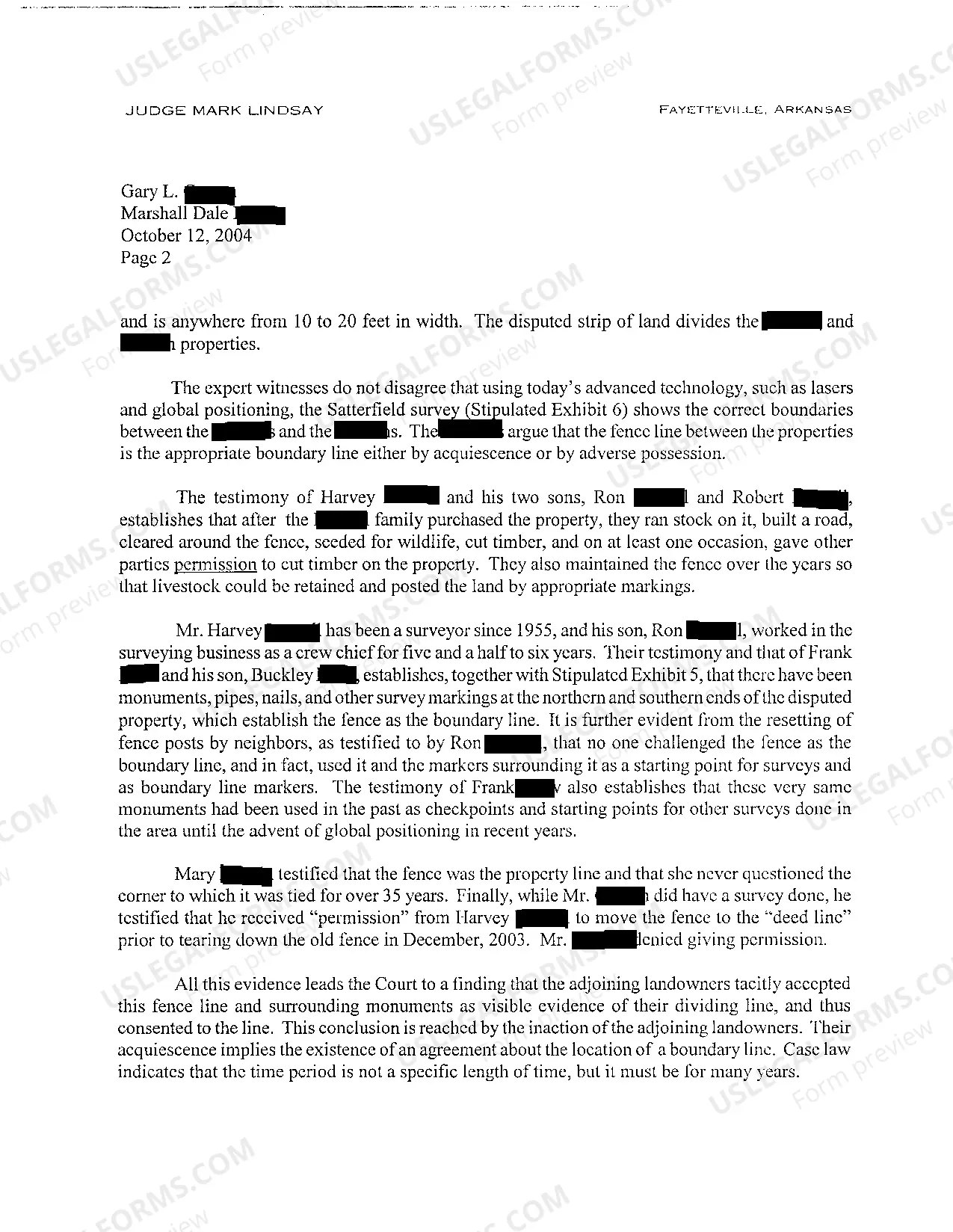 Preview A16 Letter Opinion on Complaint for Quiet Title and Injunction