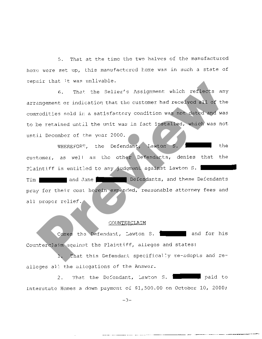 Arkansas Answer to Complaint for Replevin US Legal Forms