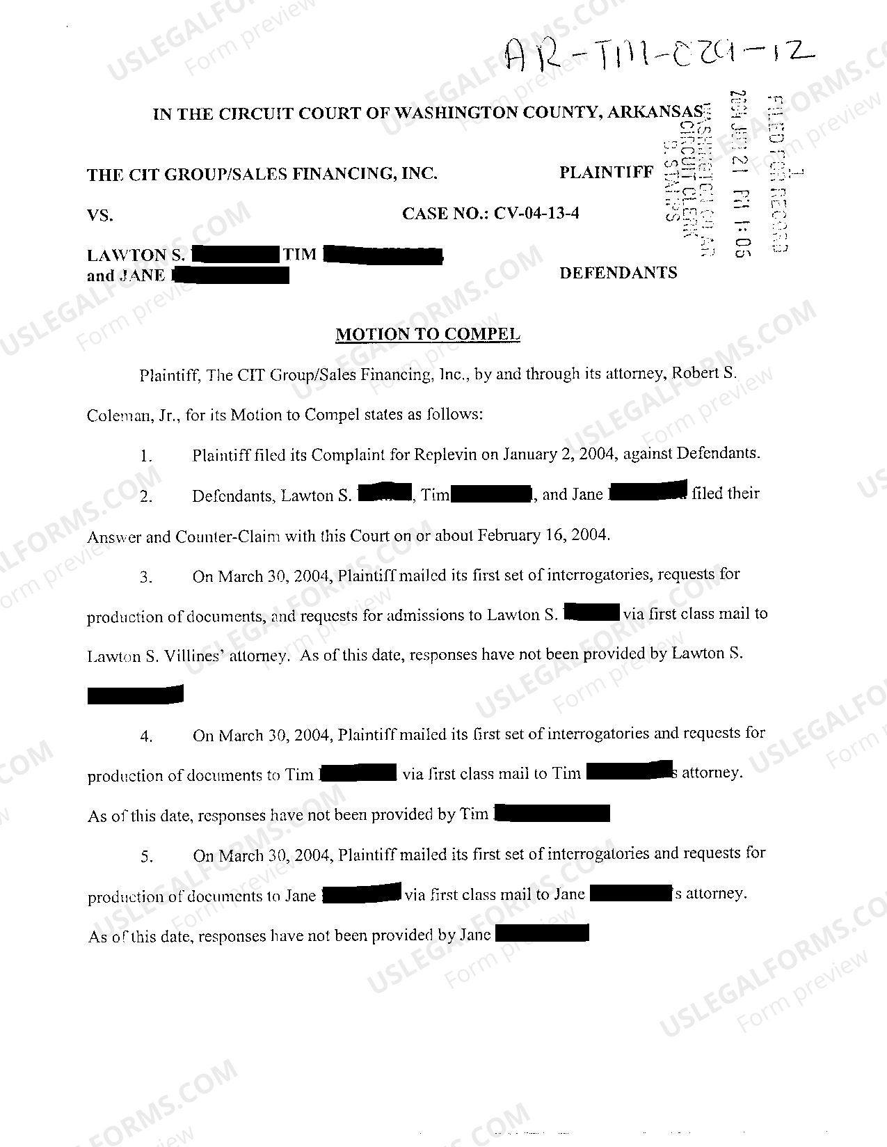 Arkansas Motion To Compel | US Legal Forms