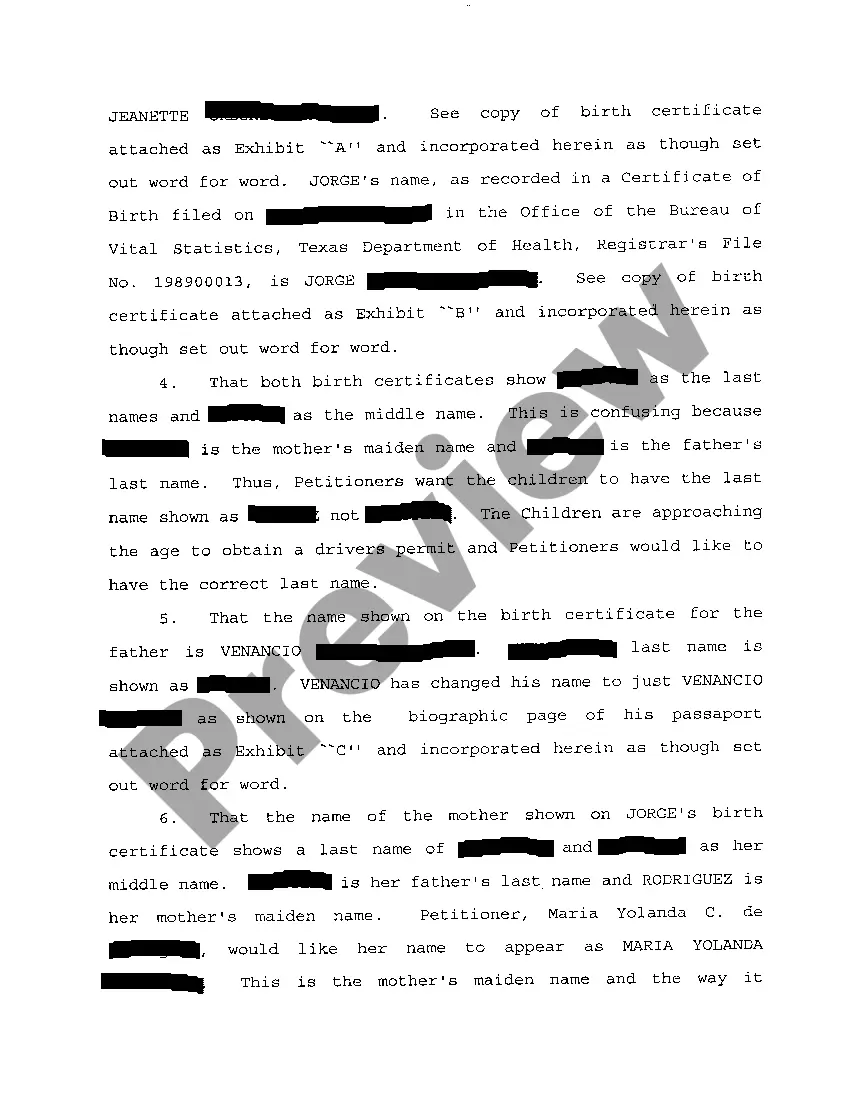 Preview A02 Petition For Name Change