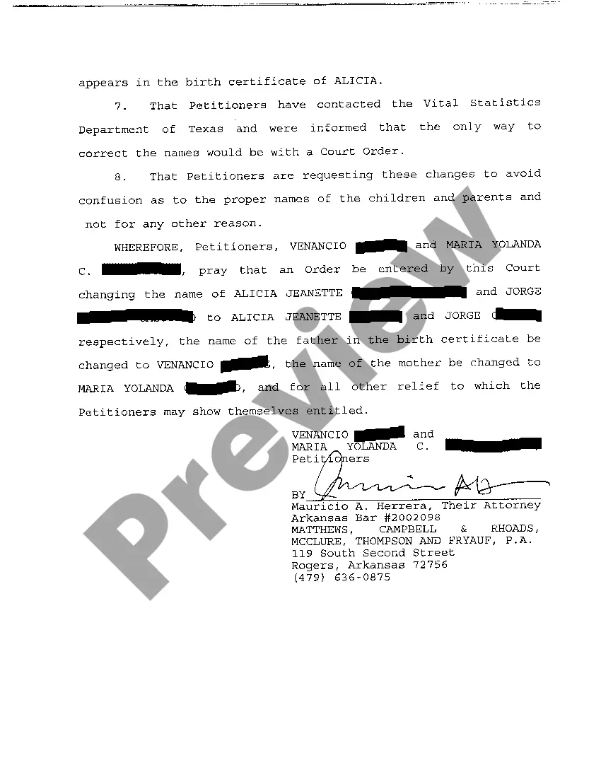 Preview A02 Petition For Name Change