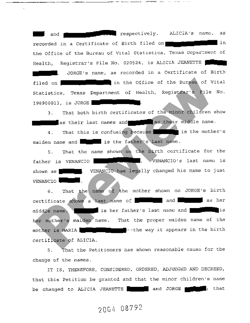 Preview A06 Order For Name Change