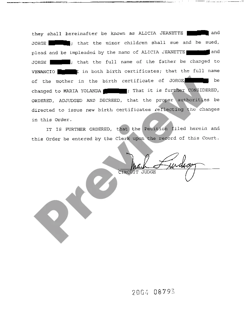 Preview A06 Order For Name Change