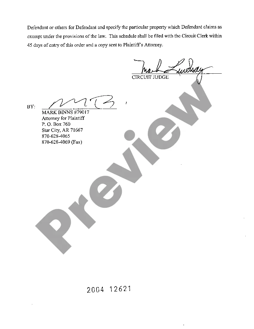 Preview A04 Default Judgment on Complaint for Collection of Debt