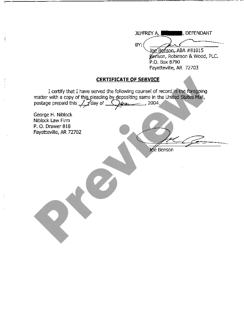 Preview A07 Answer To Complaint for Motor Vehicle Negligence