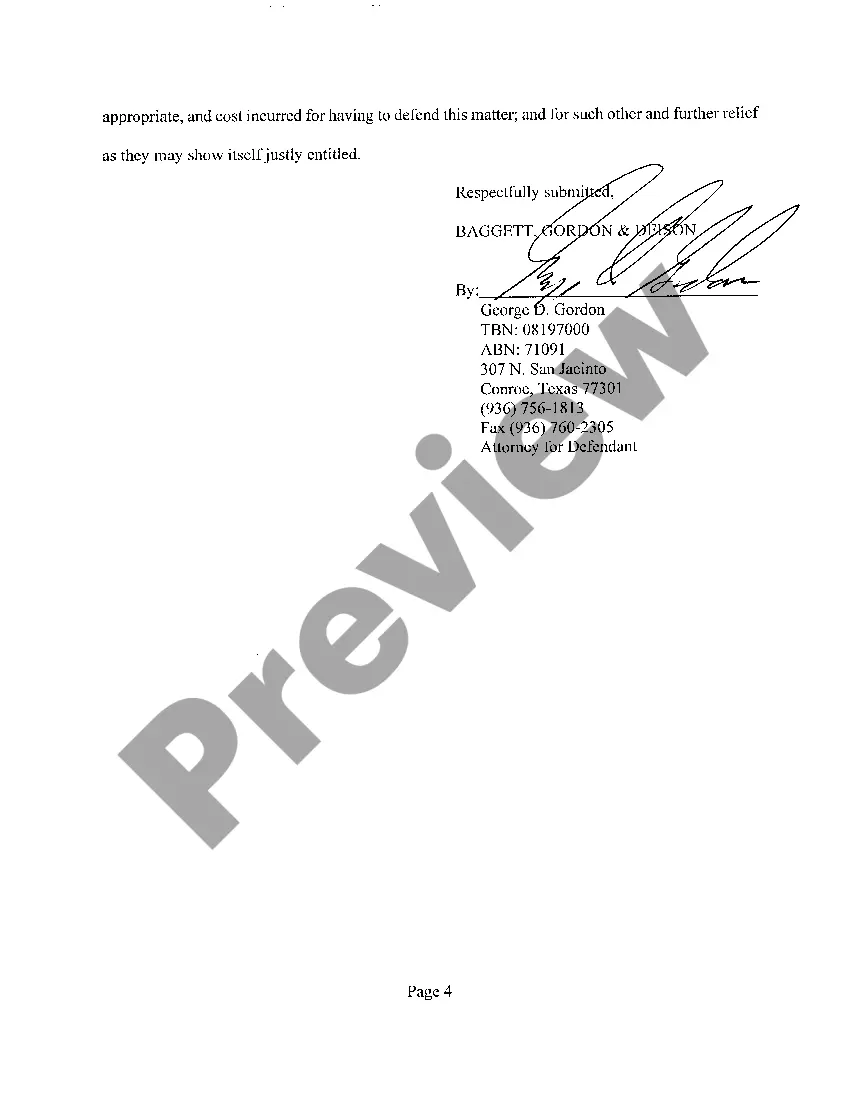 Preview A04 Defendants' Original Response (Answer) to Complaint for Product Liability