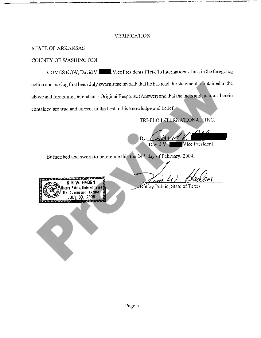 Preview A04 Defendants' Original Response (Answer) to Complaint for Product Liability