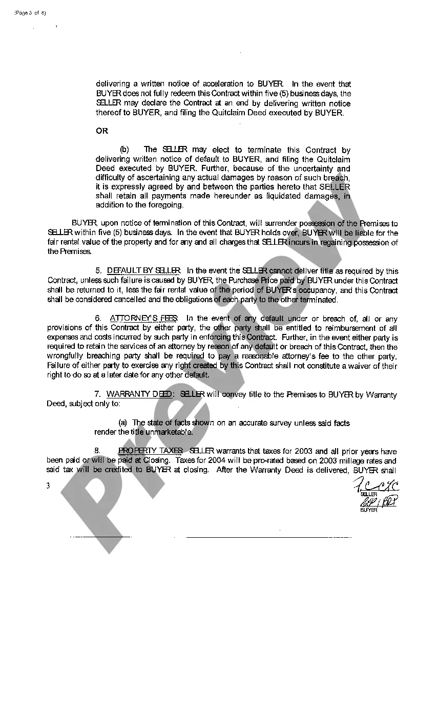 Preview Contract For Deed