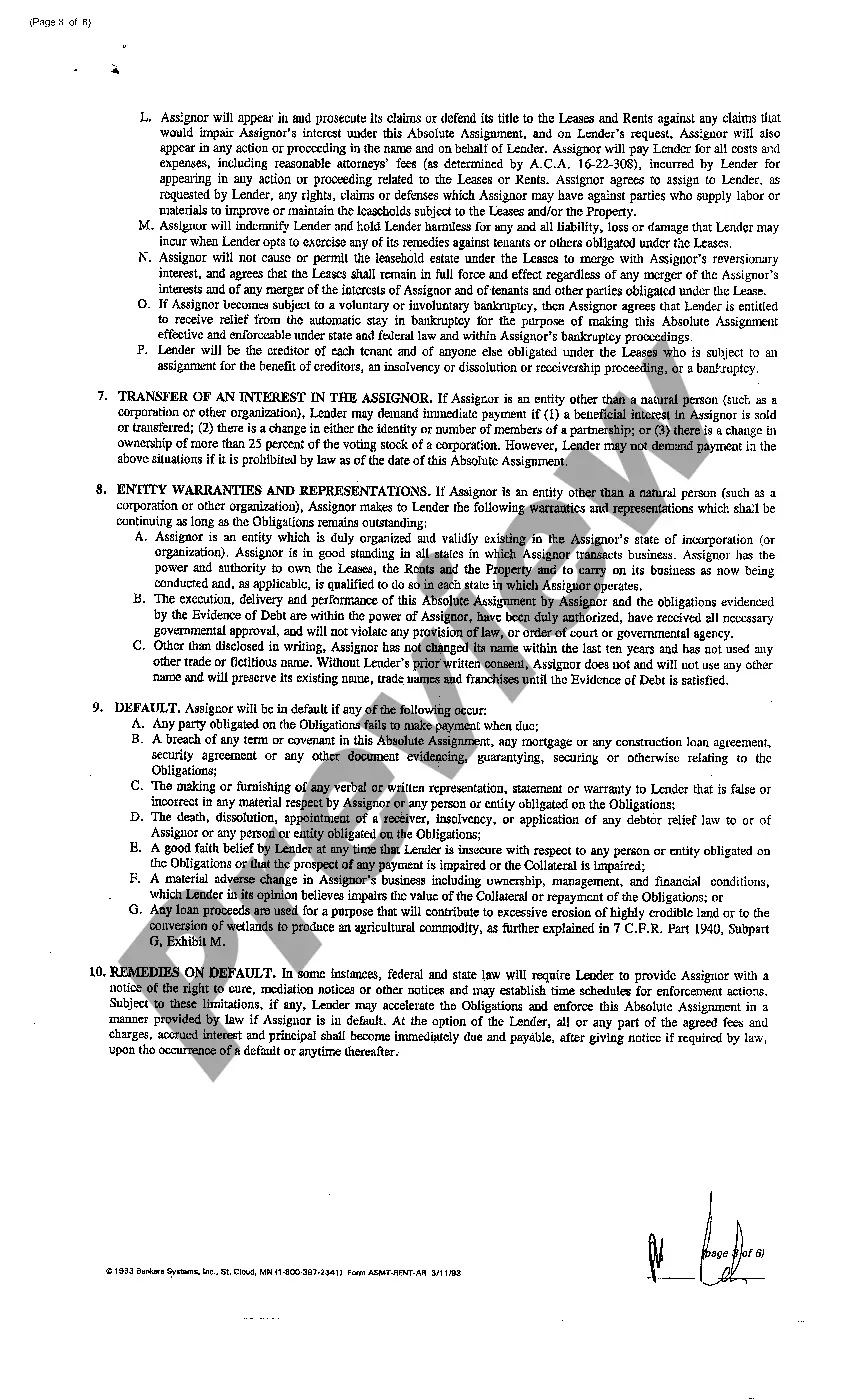 Get Absolute Assignment of Lease and Rents Preview Absolute Assignment of Lease and Rents
