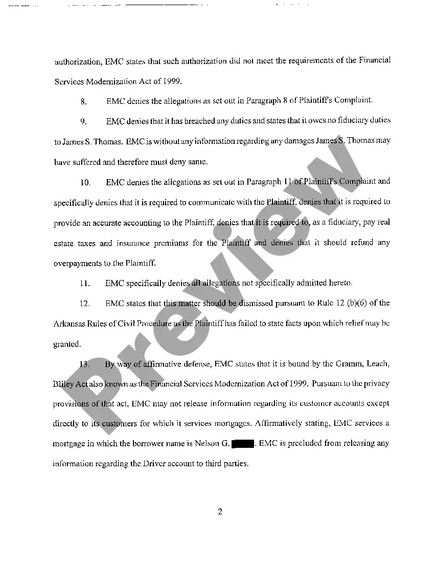 Preview A03 Answer To Complaint to Complaint for Breach of Fiduciary Duty