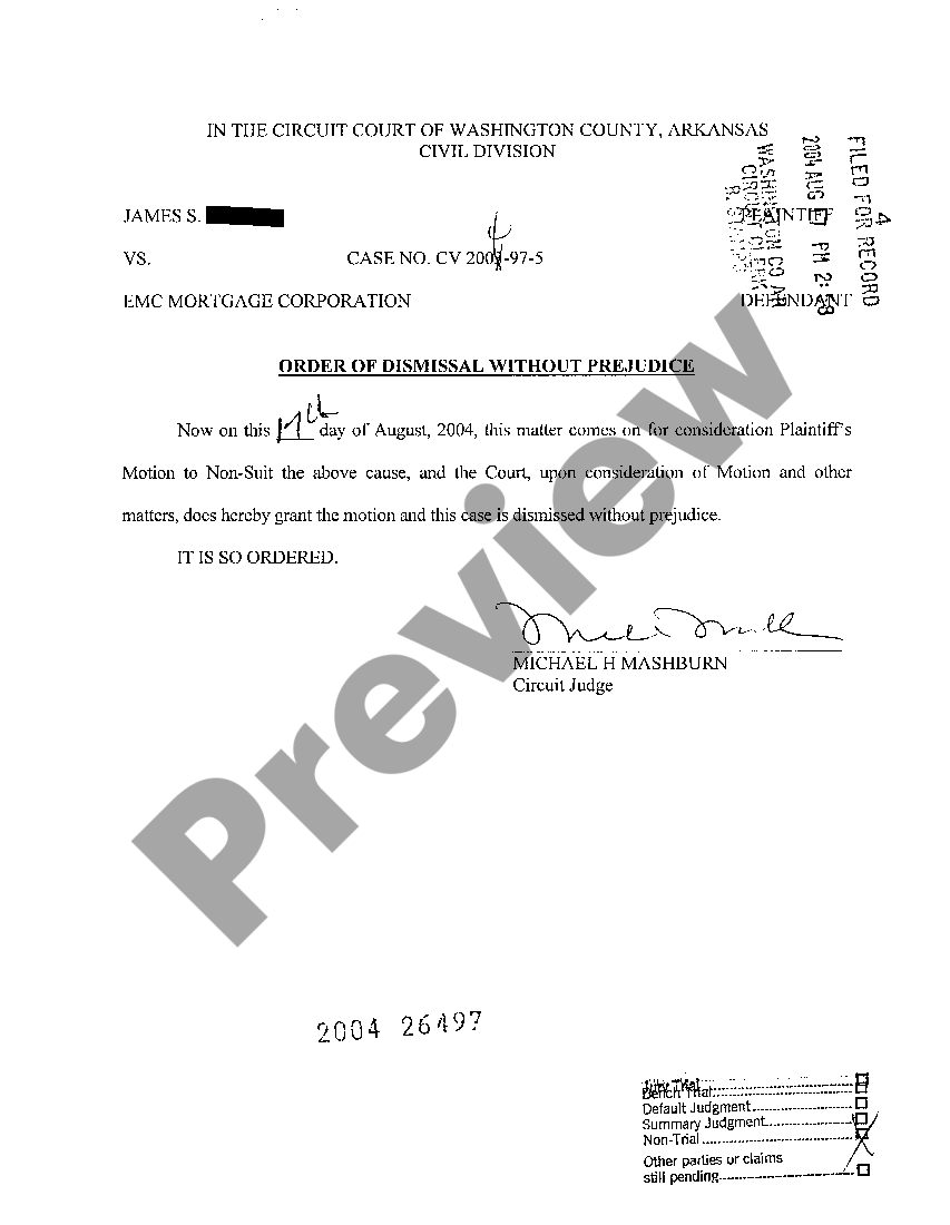 Motion For Nonsuit US Legal Forms