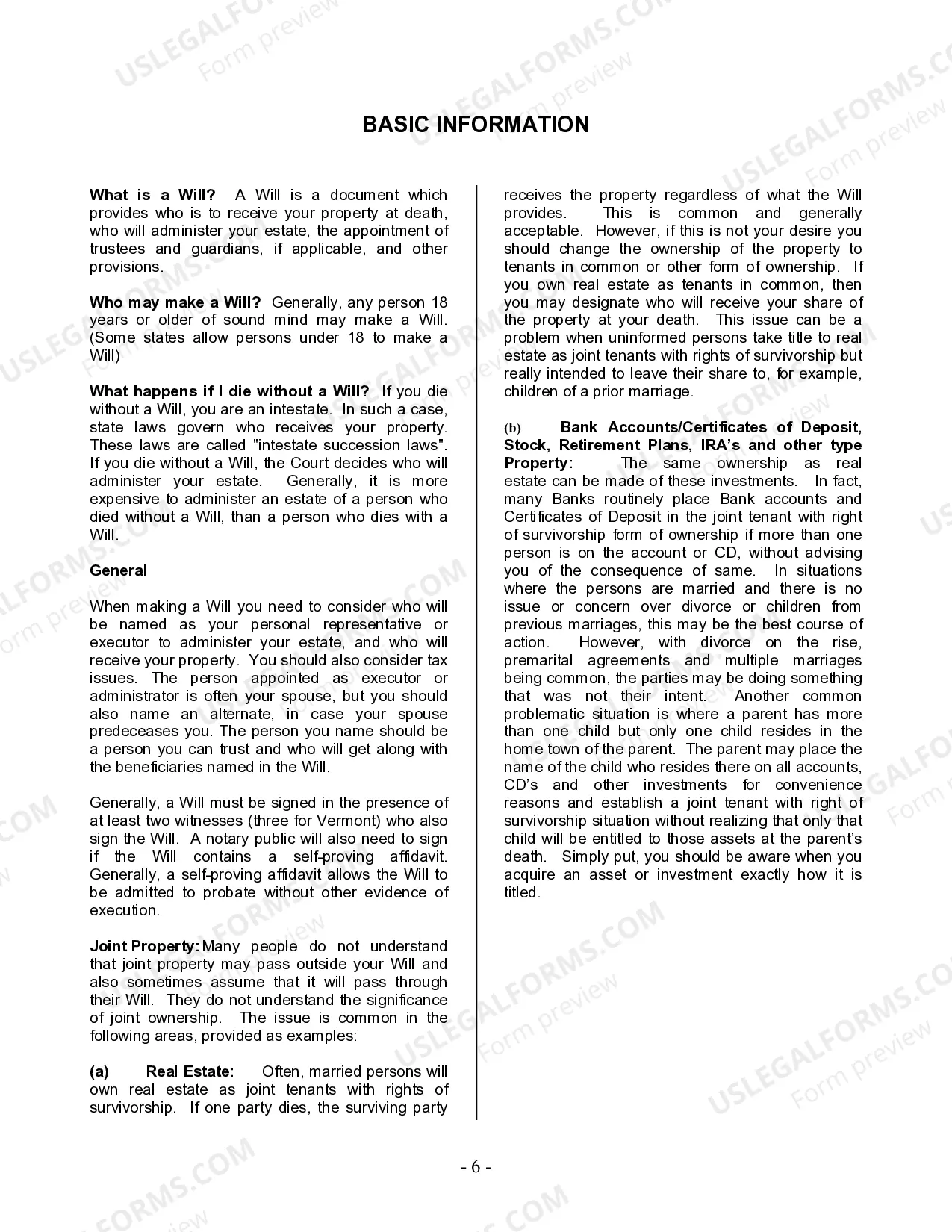 Preview Last Will and Testament for Married person with Adult Children from Prior Marriage