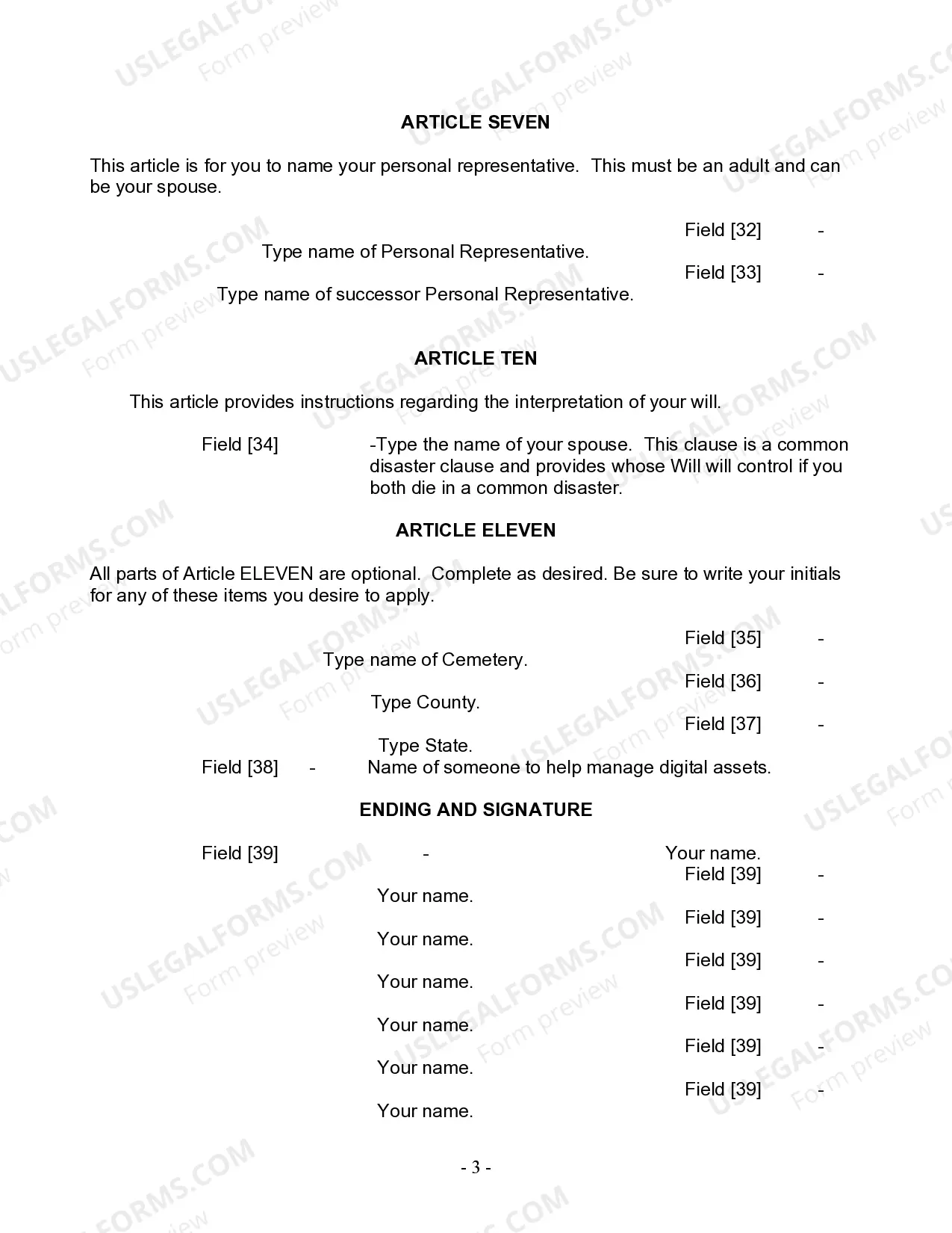 Preview Mutual Wills Package for Married Couple with Adult Children