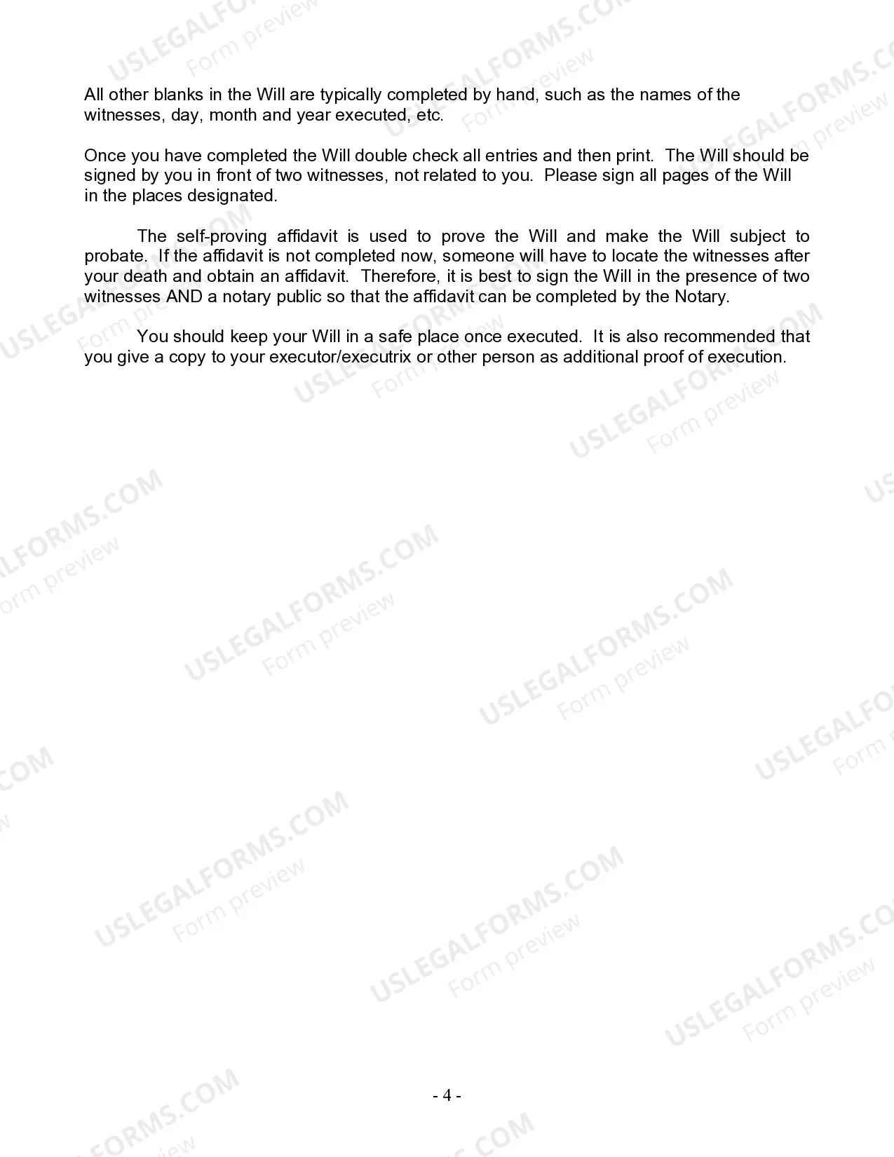 Preview Mutual Wills Package for Married Couple with Adult Children