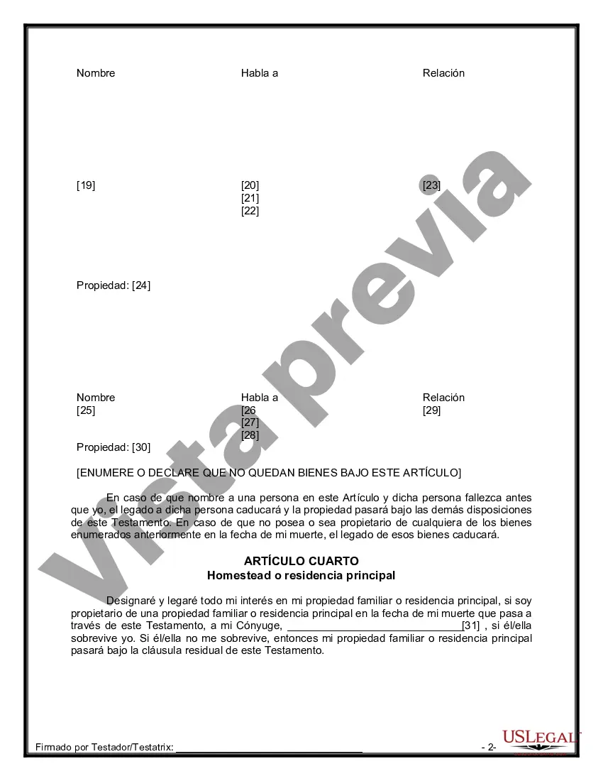 Preview Paquete de Voluntades Mutuas con Últimas Voluntades y Testamentos para Pareja Casada con Hijos Menores