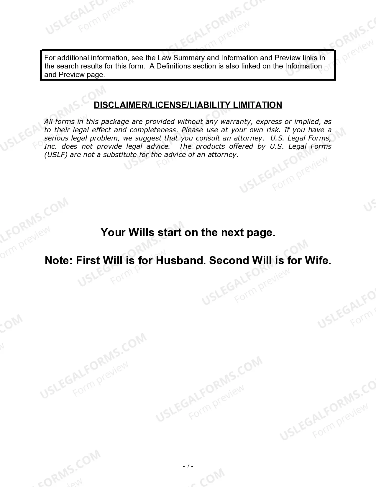 Preview Mutual Wills Package for Married Couple with Adult and Minor Children
