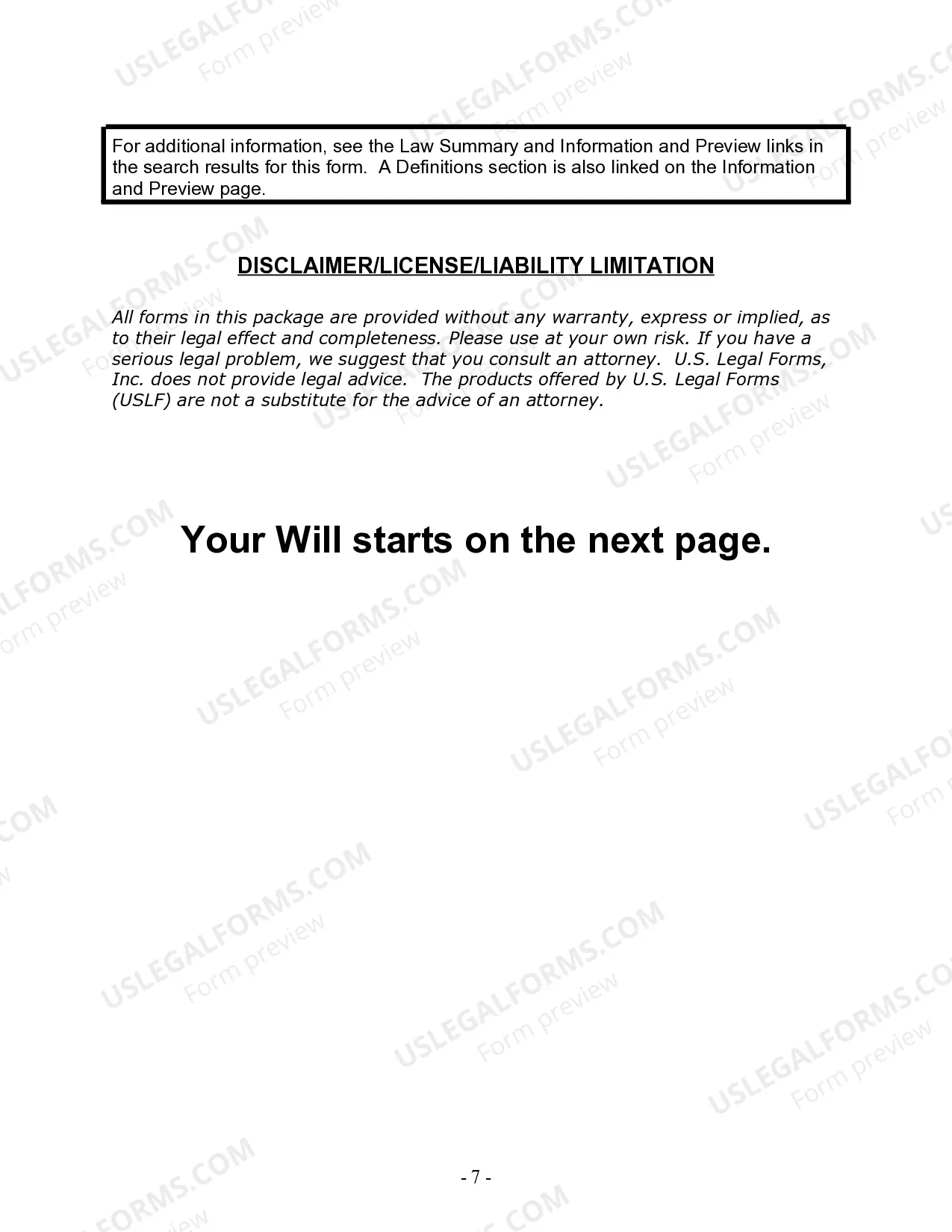 Preview Last Will and Testament for other Persons