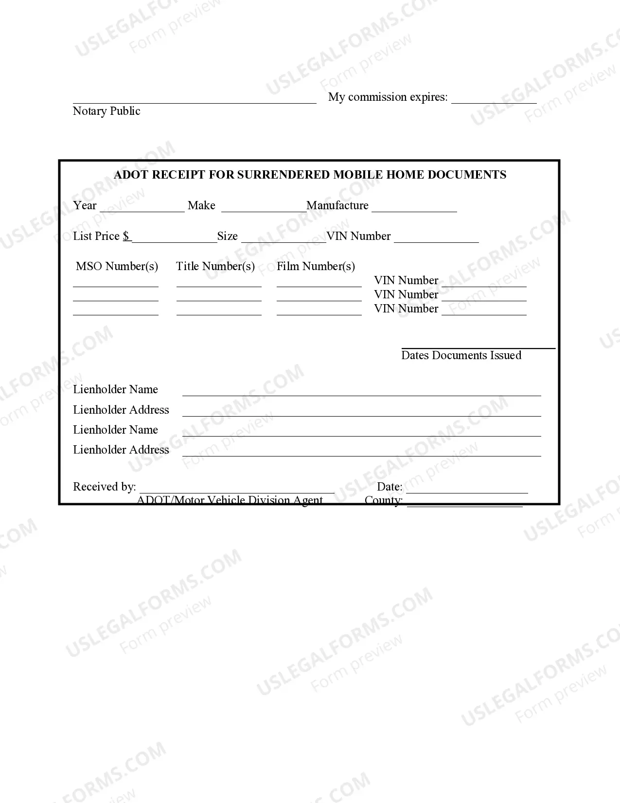 Preview Affidavit of Affixture