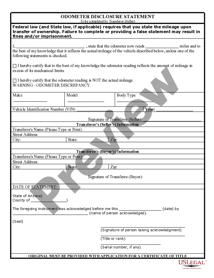 Get Bill of Sale of Automobile and Odometer Statement Preview Bill of Sale of Automobile and Odometer Statement