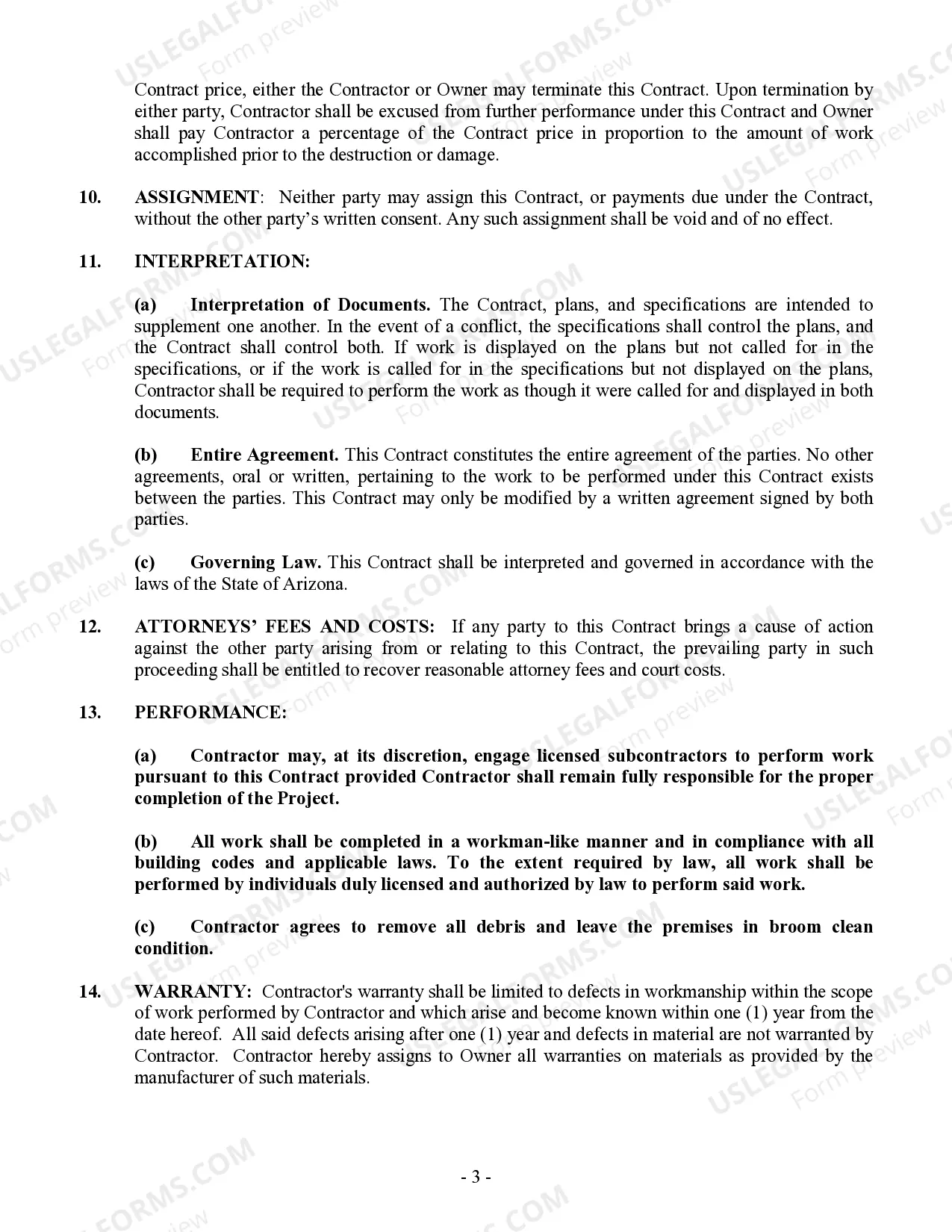 Preview Trim Carpenter Contract for Contractor