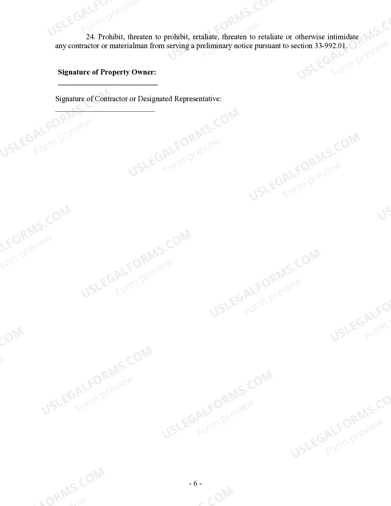 Preview Fencing Contract for Contractor