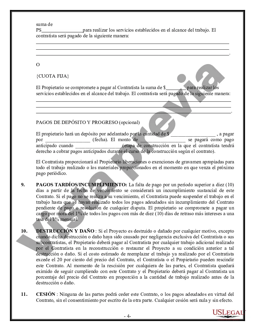 Preview Contrato de paisajismo para contratista