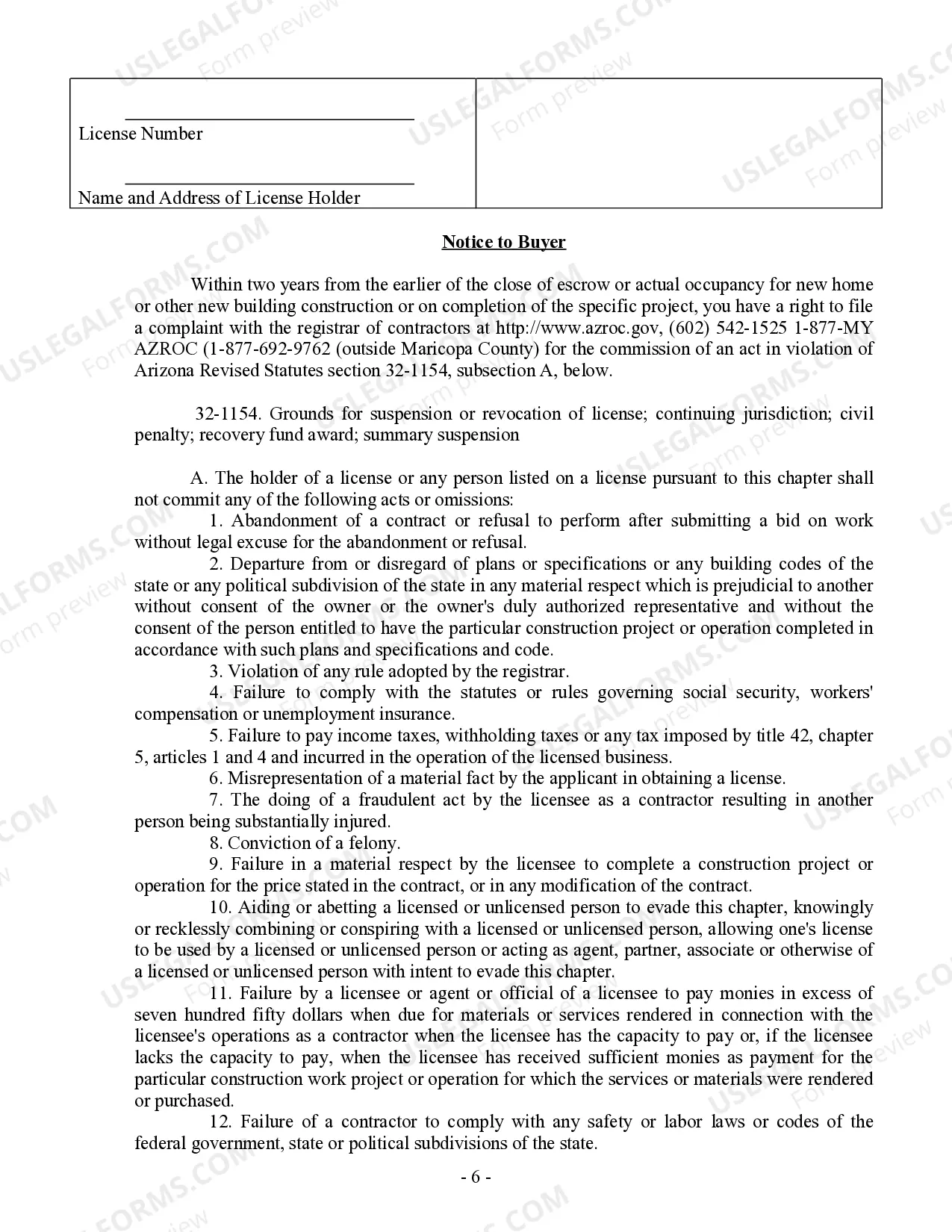 Preview Landscape Contract for Contractor