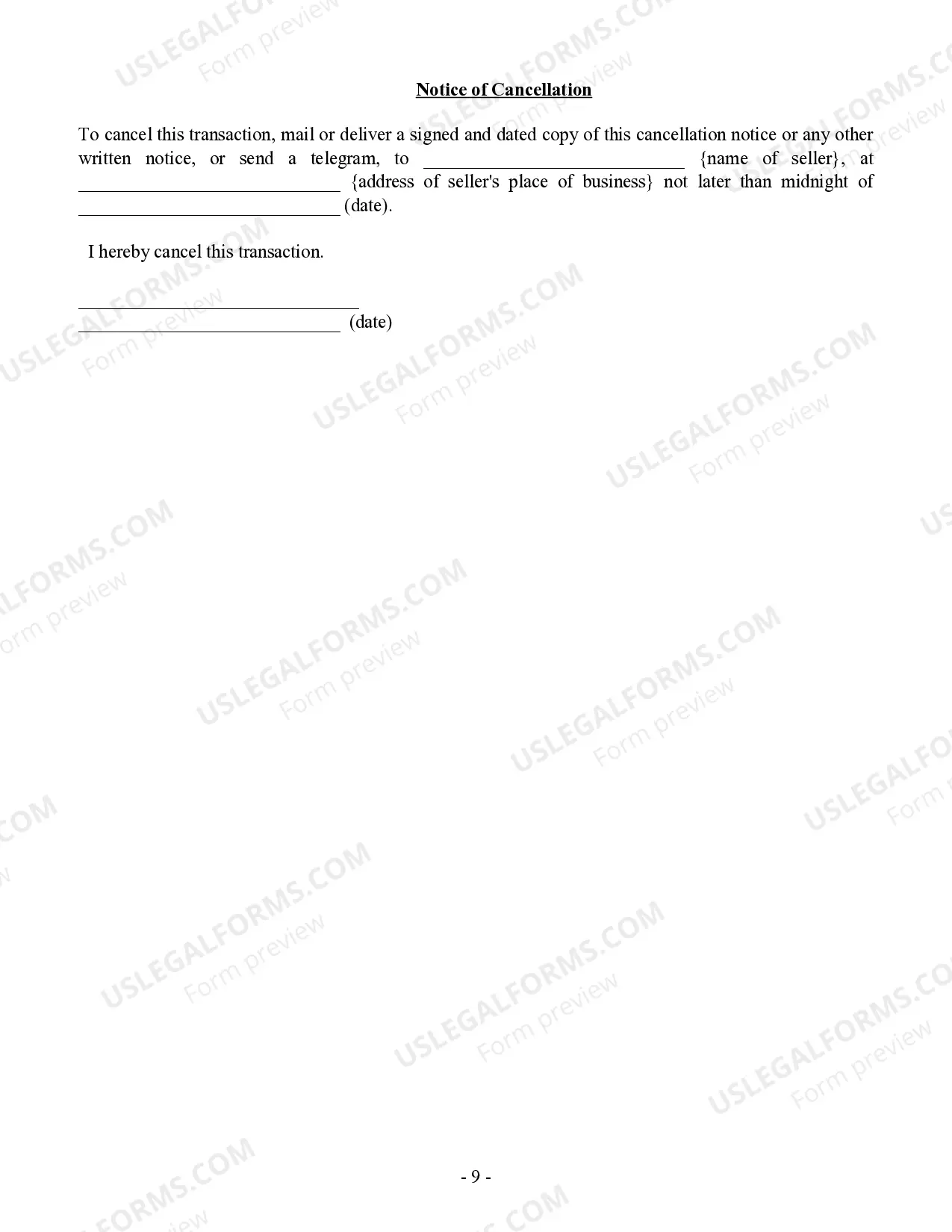 Preview Landscape Contract for Contractor