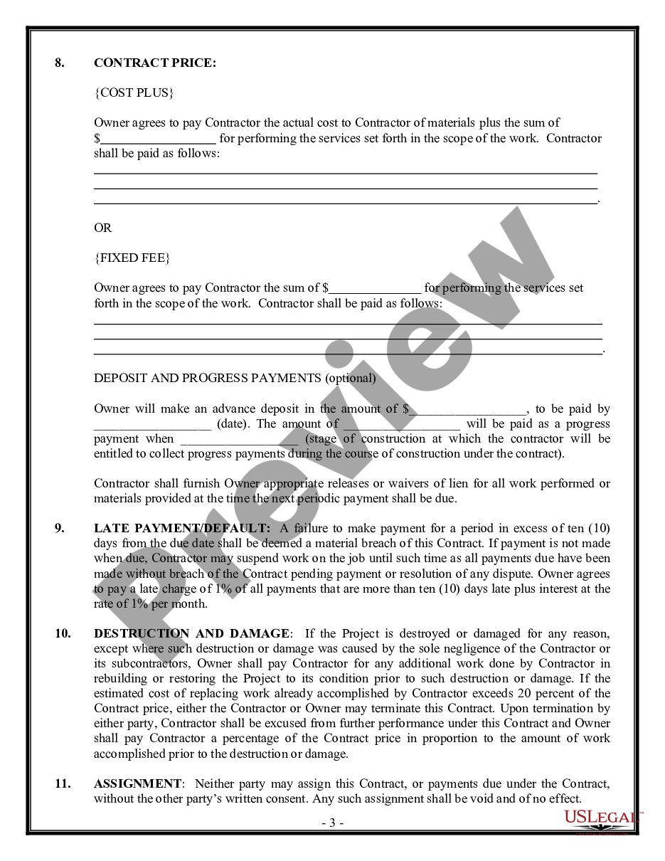 page 2 Excavator Contract for Contractor preview