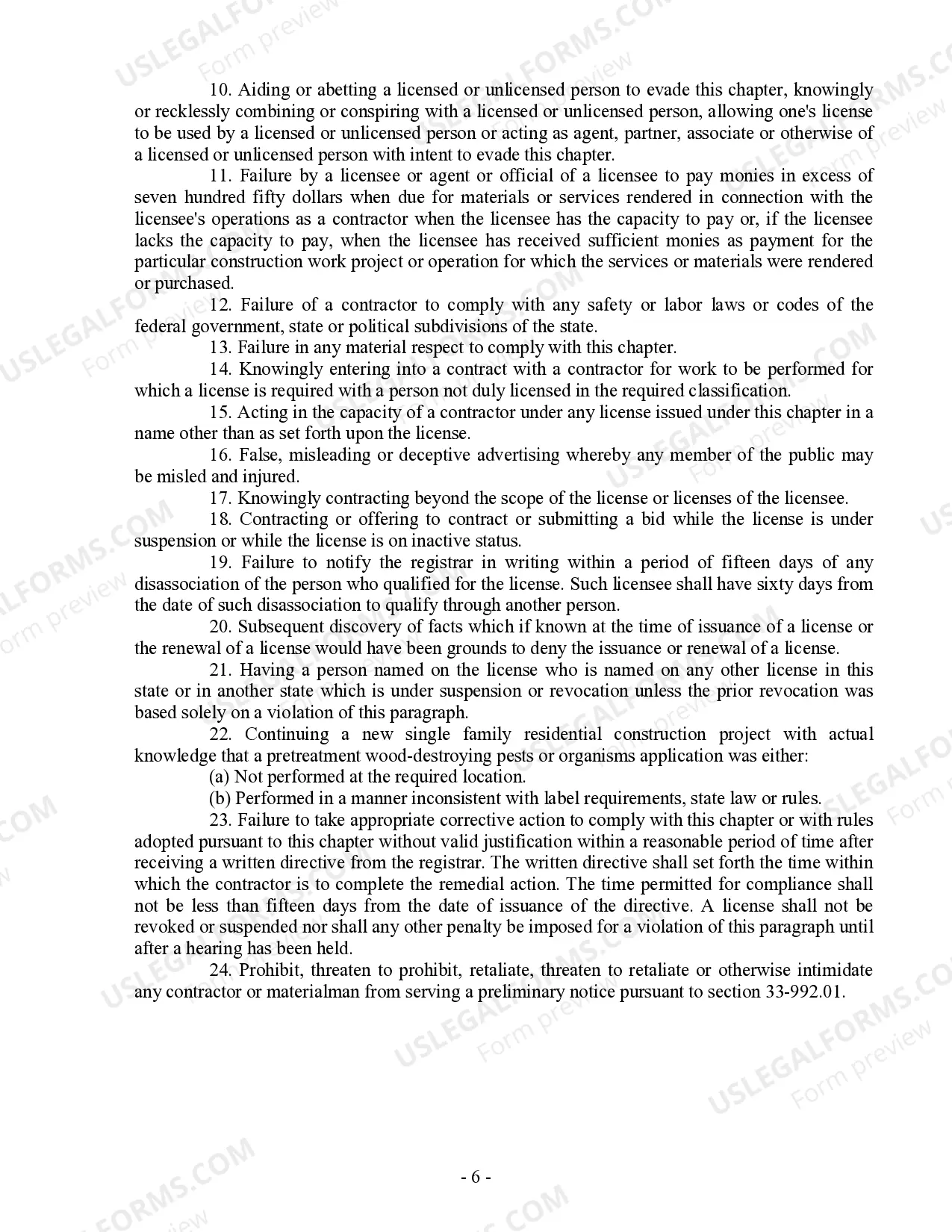 Preview Excavator Contract for Contractor