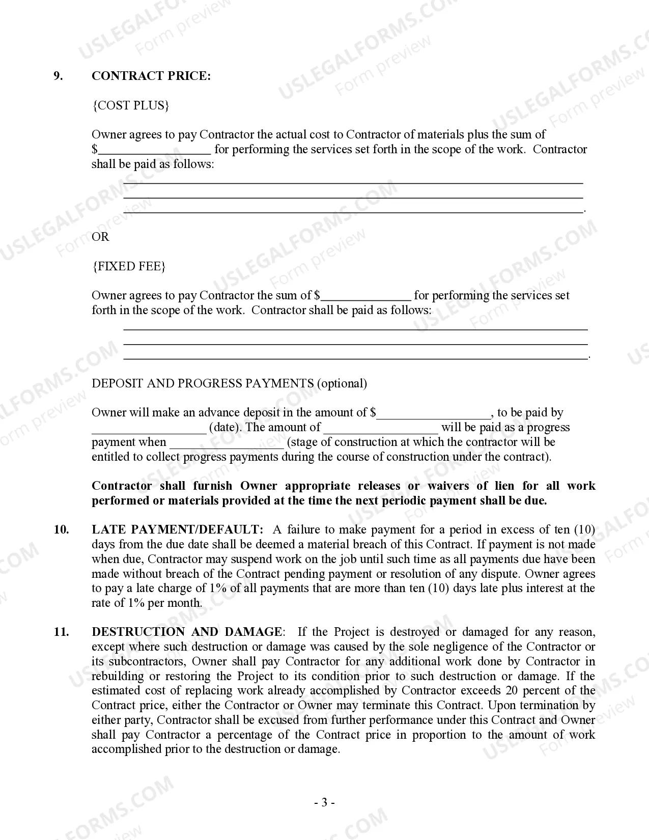 Preview Concrete Mason Contract for Contractor