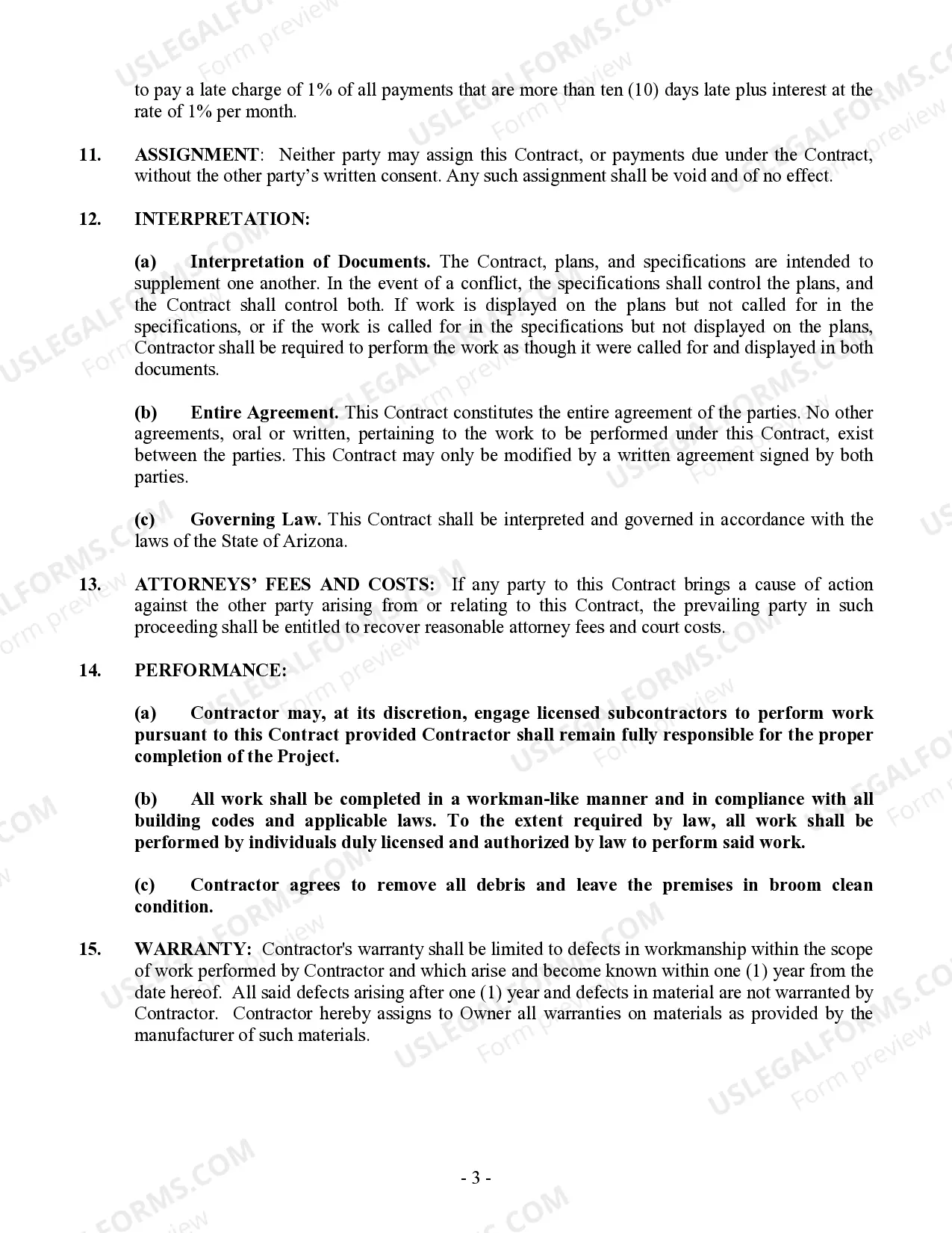 Preview Demolition Contract for Contractor