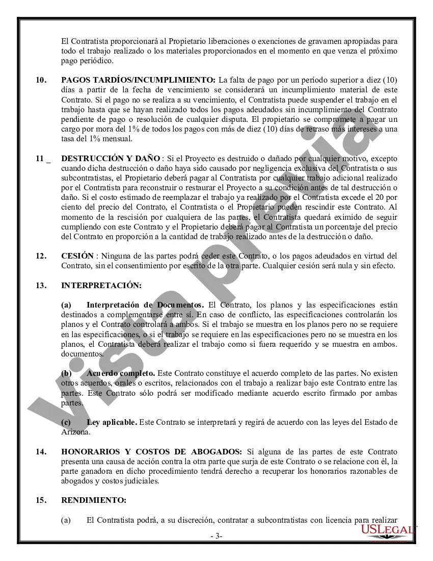 Preview Contrato de pavimentación para contratista