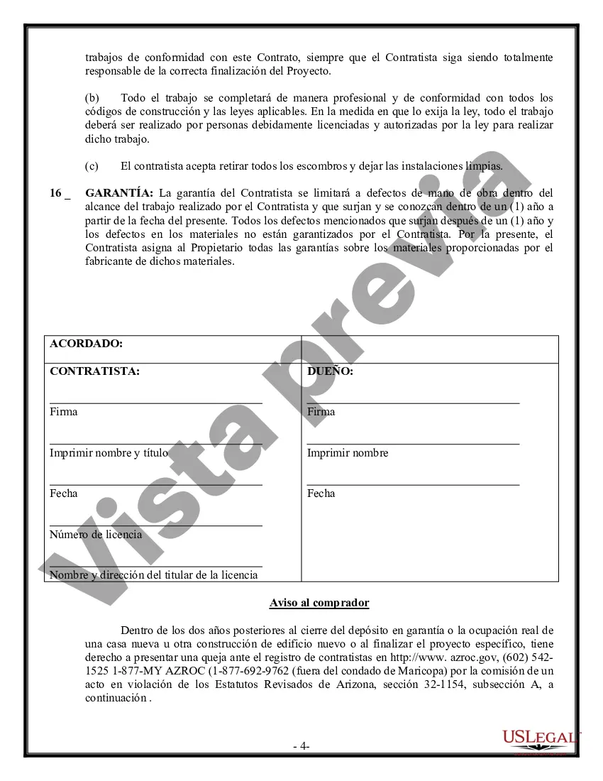 Preview Contrato de pavimentación para contratista