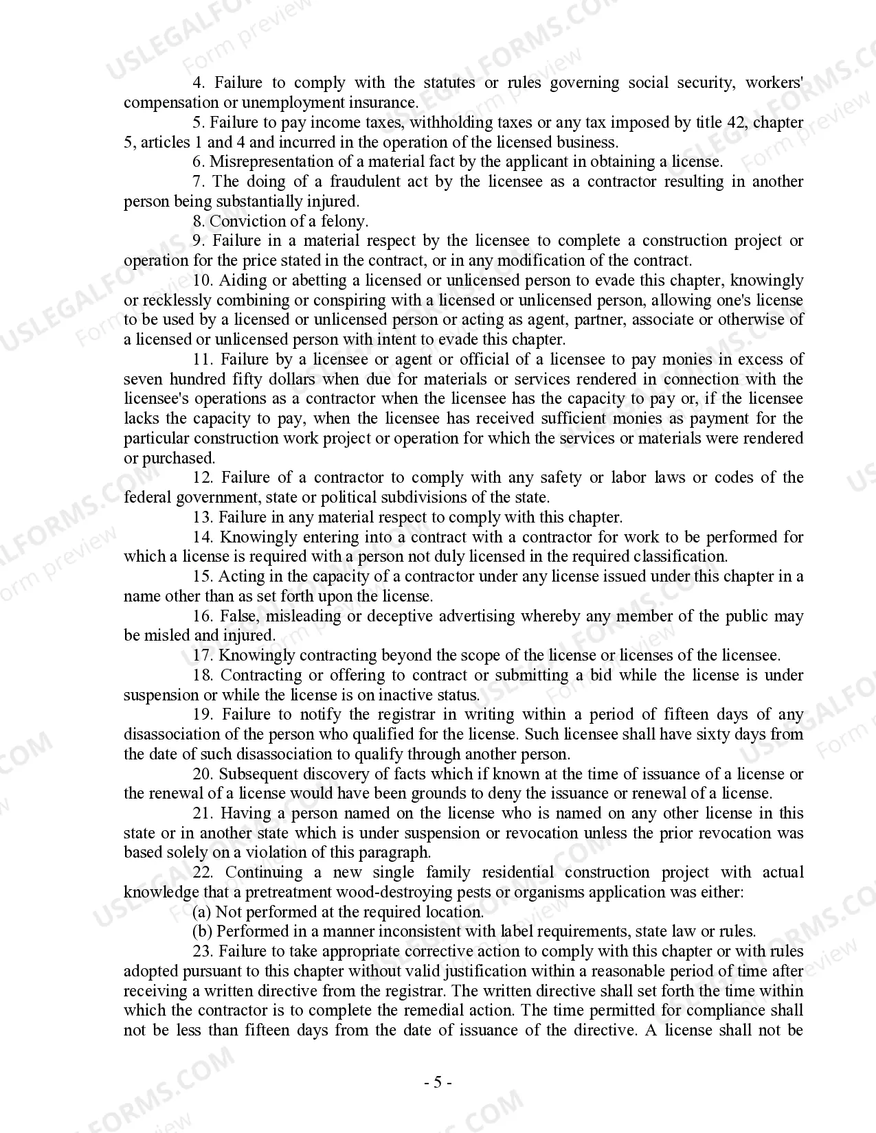 Preview Site Work Contract for Contractor