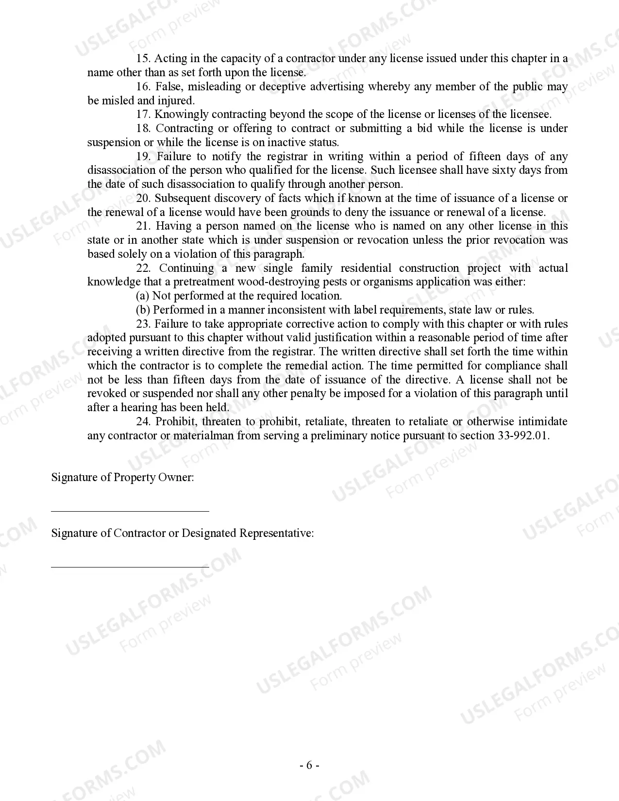 Preview Siding Contract for Contractor