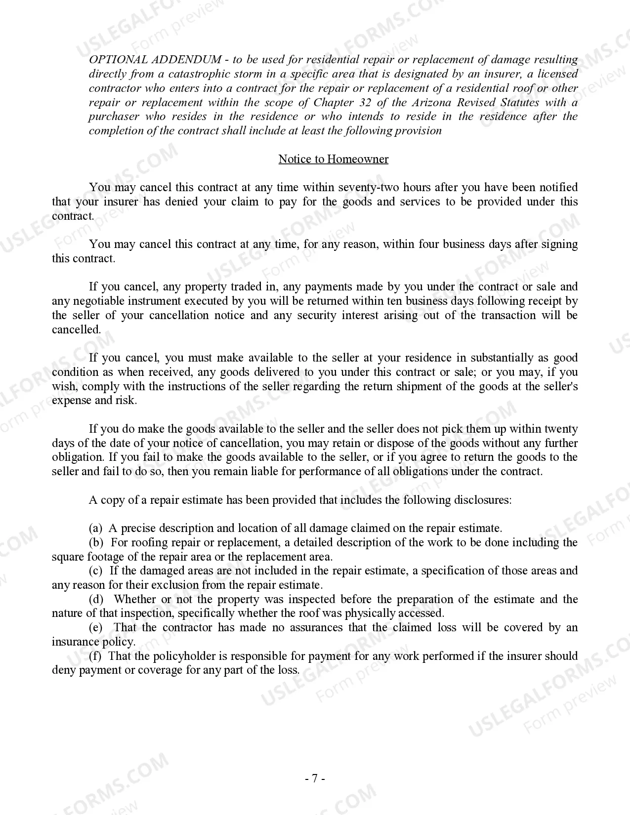 Preview Siding Contract for Contractor