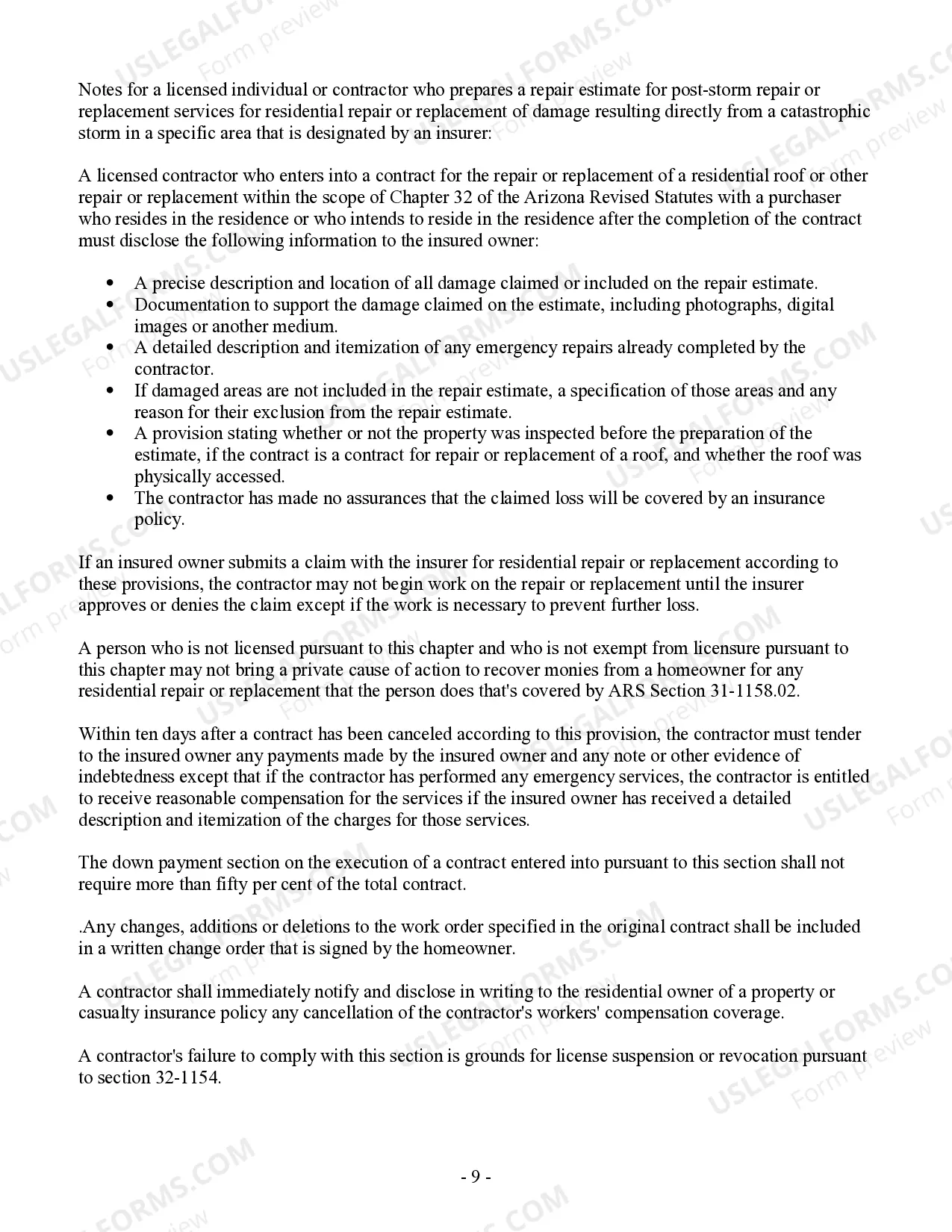 Preview Siding Contract for Contractor