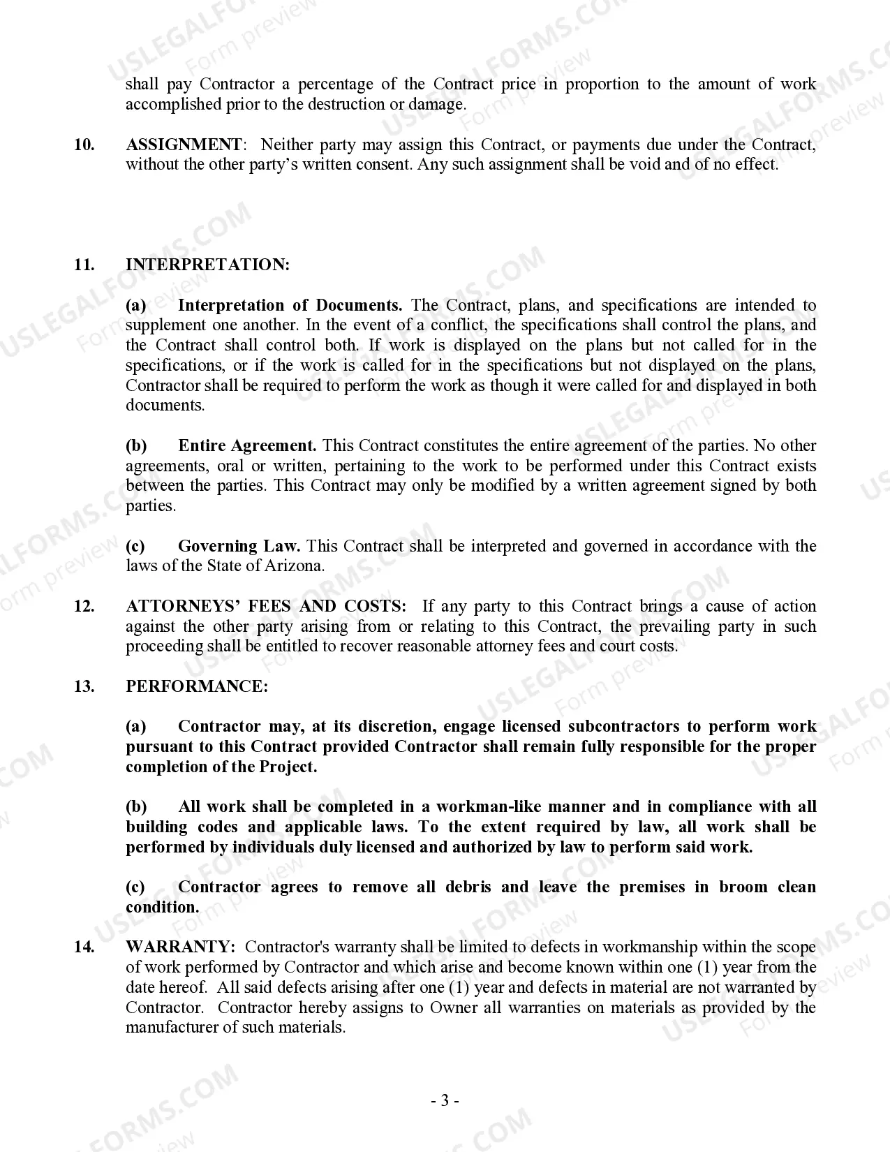 Preview Refrigeration Contract for Contractor