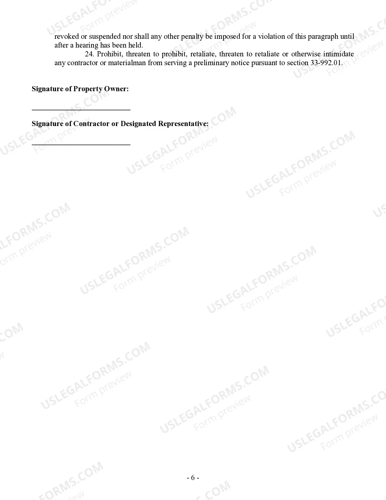 Preview Drainage Contract for Contractor