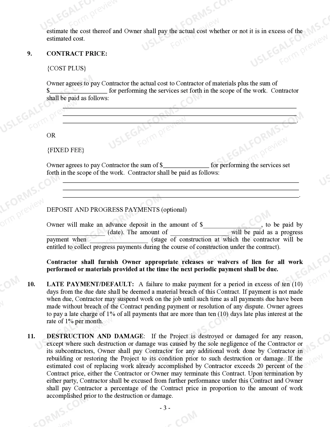 Preview Foundation Contract for Contractor