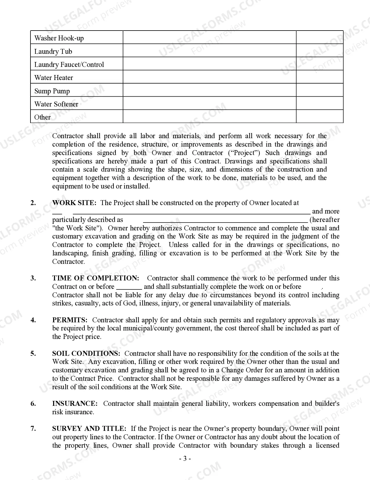 Preview Plumbing Contract for Contractor