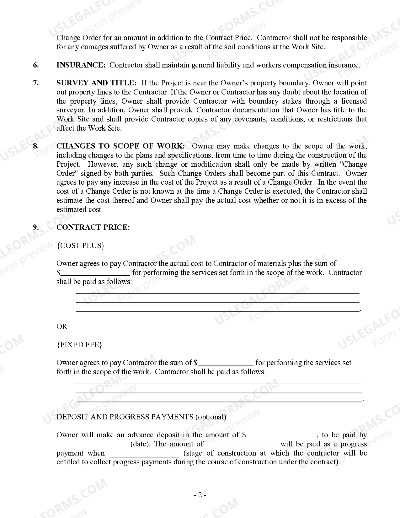 Preview Brick Mason Contract for Contractor
