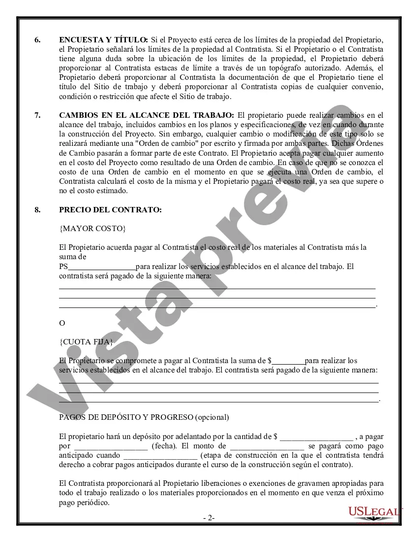 Preview Contrato de techado para contratista
