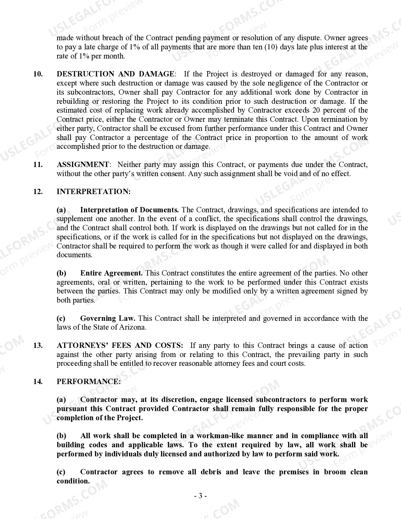 Preview Roofing Contract for Contractor