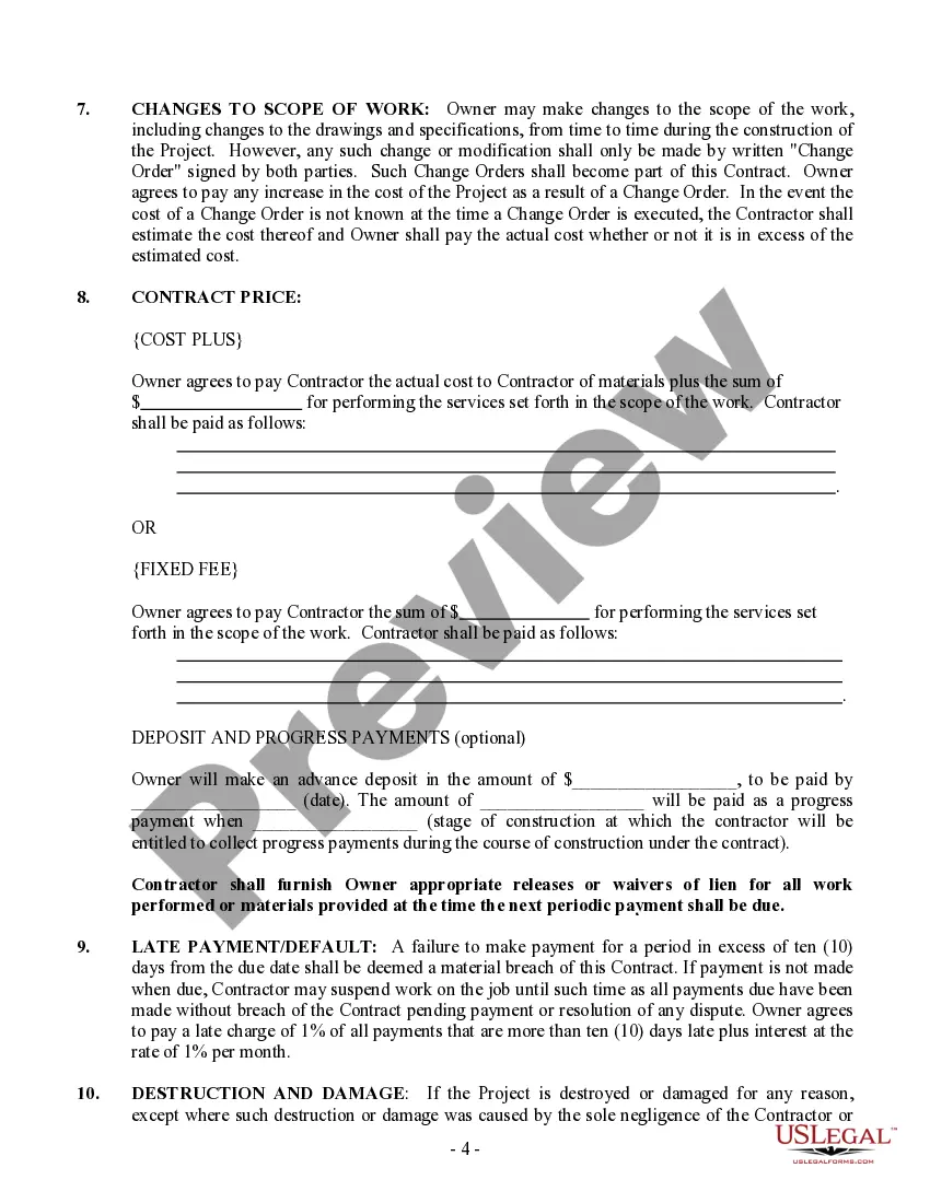 Preview Electrical Contract for Contractor