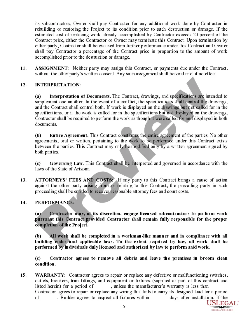 Preview Electrical Contract for Contractor