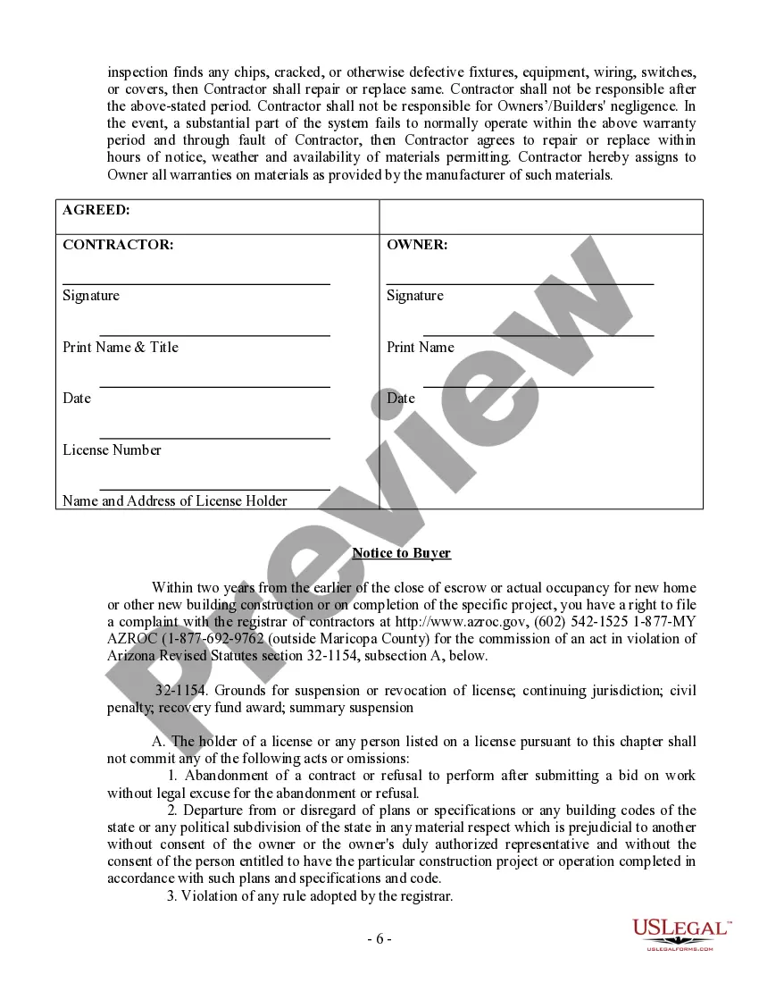 Preview Electrical Contract for Contractor